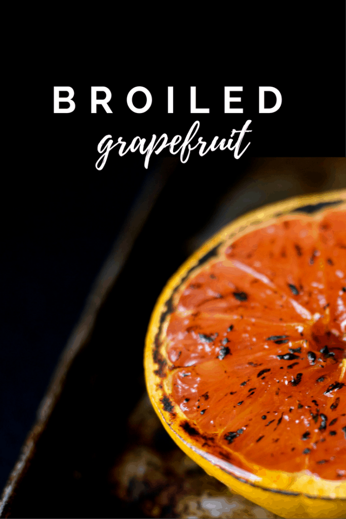 Broiled Grapefruit with a drizzle of honey gives you a fruity, slightly sweet fruit that is easy enough for breakfast or elegant enough for brunch.