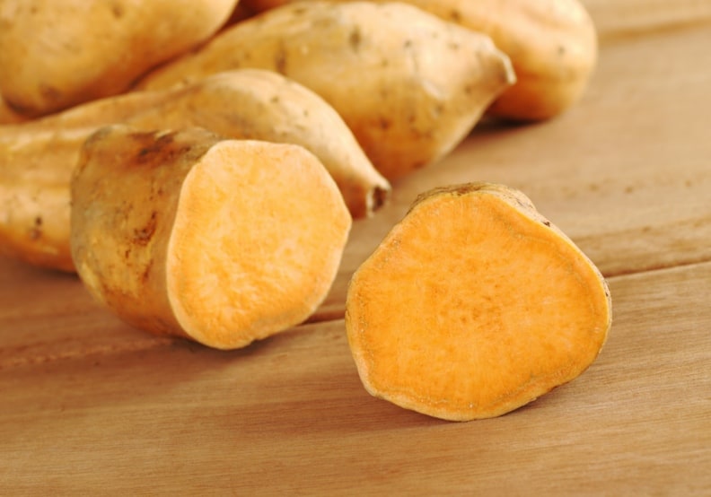 half of sweet potato