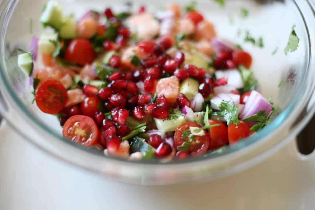 making salmon ceviche