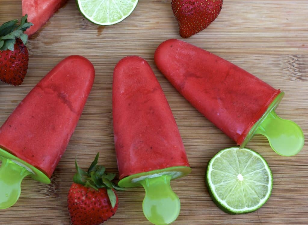 strawberry popsicles