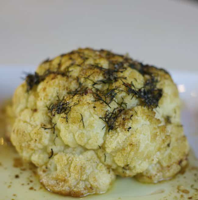 whole roasted cauliflower