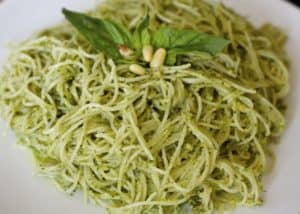 spaghetti with basil pesto sauce recipe1