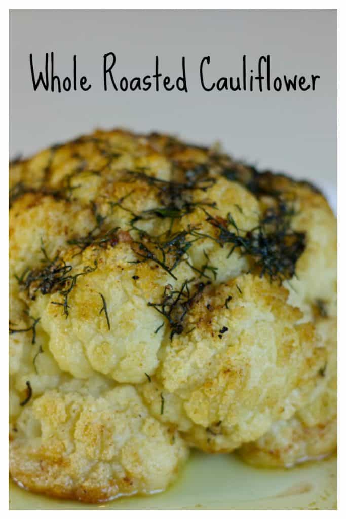 whole roasted cauliflower recipe - the domestic dietitian