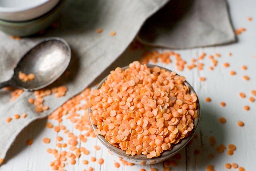 red split lentils - health benefits of lentils