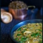 French Lentil Stew Recipe with Mushrooms & Spinach / The Domestic Dietitian