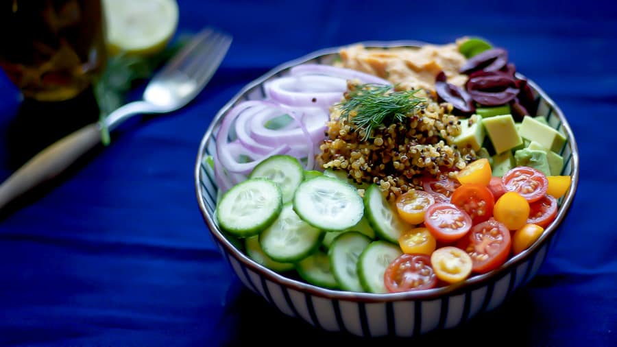 mediterranean plant protein power bowl