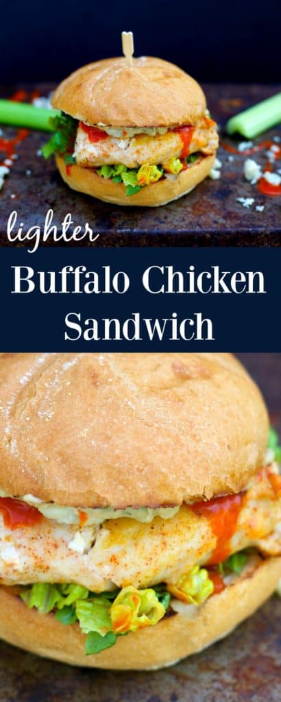 Lighter Buffalo Chicken Sandwich featuring Sabra Spreads #sponsored