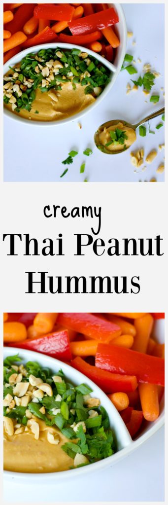 Thai Peanut Hummus Dip - perfect appetizer recipe