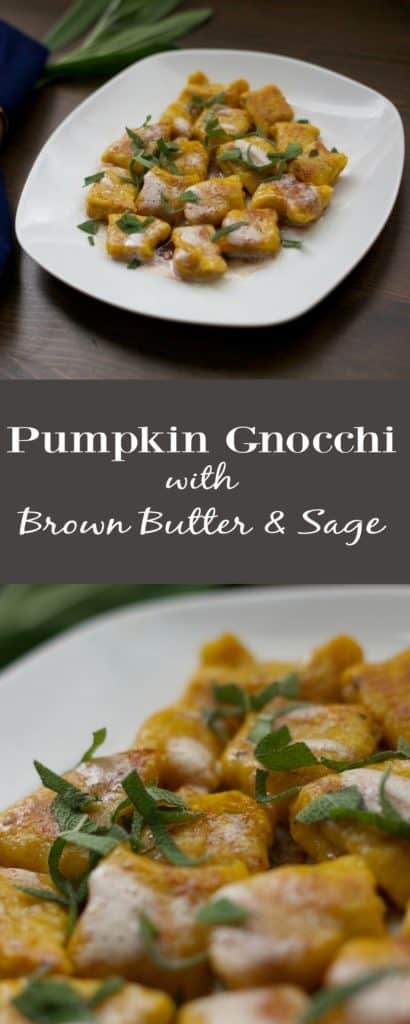 Pumpkin Gnocchi with Brown Butter & Sage - the perfect meatless monday recipe. 