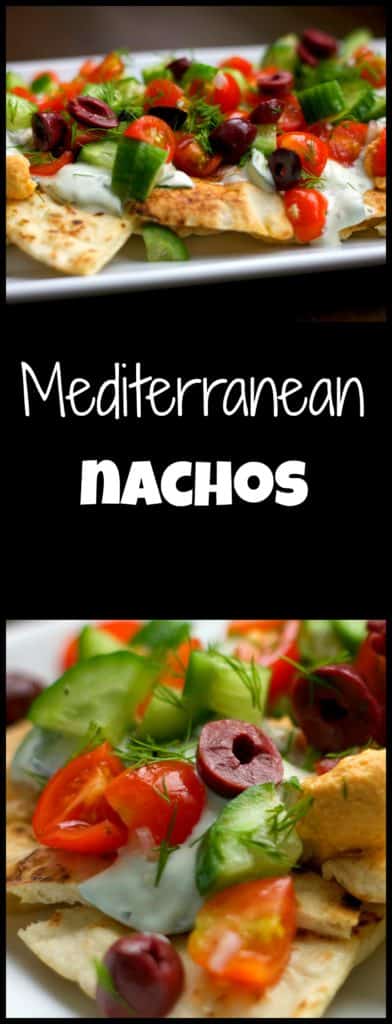 Mediterranean Nachos Recipe - so fresh, vibrant and easy to make! Healthy appetizer, lunch or snack. / The Domestic Dietitian