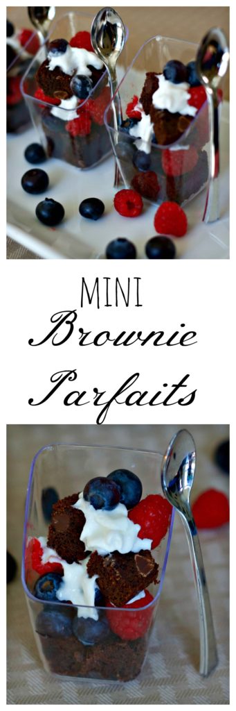 Mini Brownie Parfaits - The perfect holiday bite size recipe