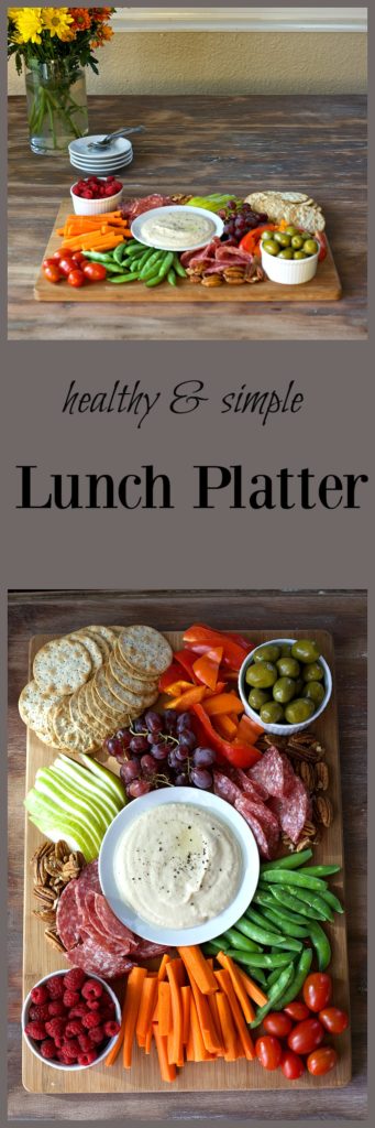 An easy, post holiday healthy lunch idea that makes lunch a breeze for the upcoming week. Full of fresh fruit and vegetables, it's a simple healthy meal.