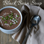 This Latin Black Bean Soup recipe makes the perfect accompaniment to dinner, especially for Meatless Mondays. Full of flavor with a little kick, it's easy to make and delicious to eat.