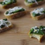 sautéed spinach crostini