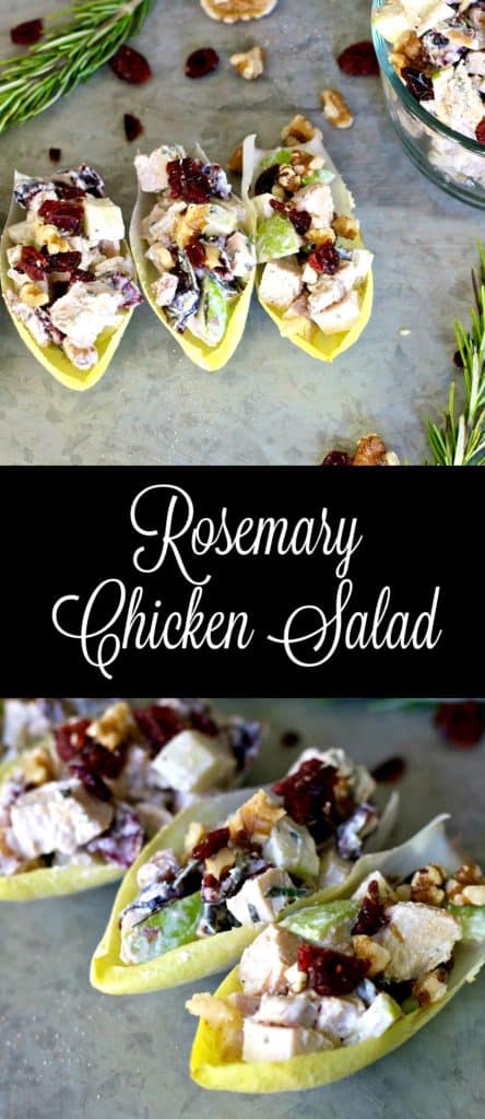 A light and healthy lunch idea, this Rosemary Chicken Salad recipe is simple to make and delicious to eat. It's budget friendly and can be made in advance!