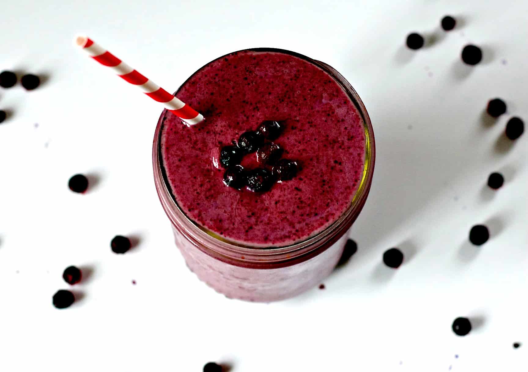 Wild Blueberry Ginger Snap Smoothie - The Domestic Dietitian