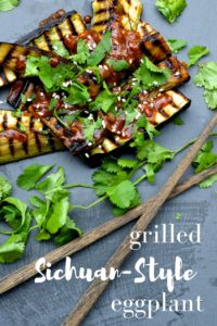  Grilled Sichuan-Style Eggplant recipe. Perfect for Meatless Mondays and an easy weeknight dinner dish. 