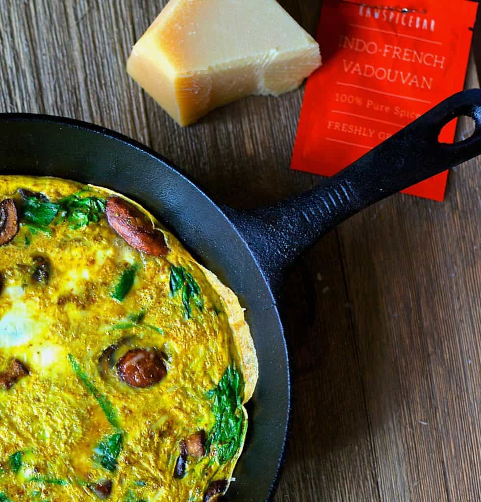 spicy mushroom spinach frittata1