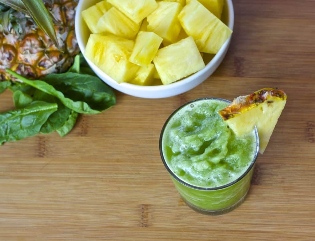 pineapple core spinach smoothie