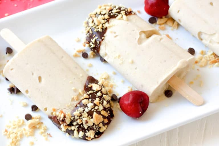 Split Popsicles Banana Split Popsicles - Summer Treat - The Domestic Dietitian