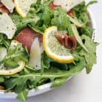 tuscan arugula salad with lemon and prosciutto