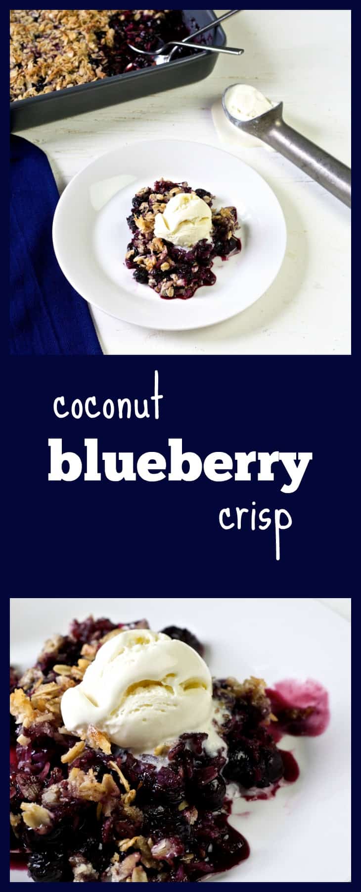 This Coconut Blueberry Crisp is the perfect recipe to welcome fall. Simple, delicious and a healthy dessert to kick off the season of celebrations.