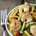 pasta with shrimp and sautéed vegetables3