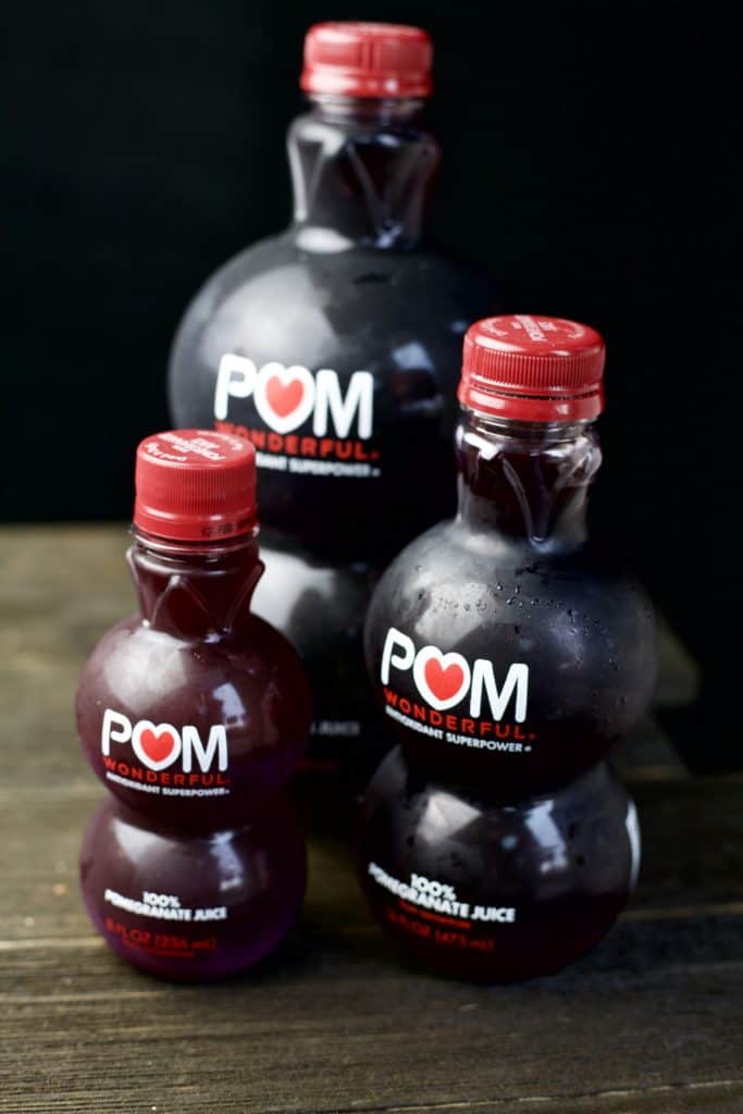 bottles of pomegranate juice