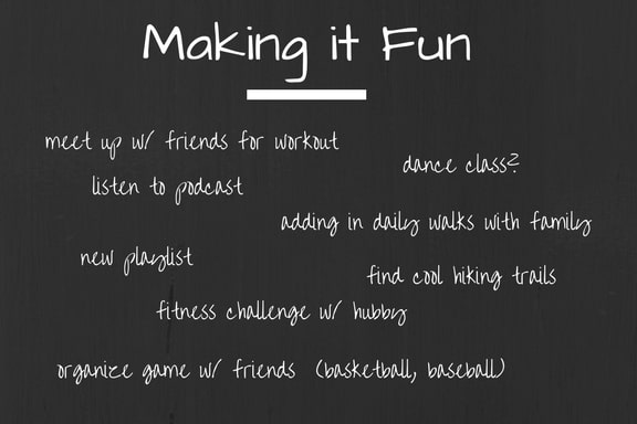 list of ways to make fitness fun