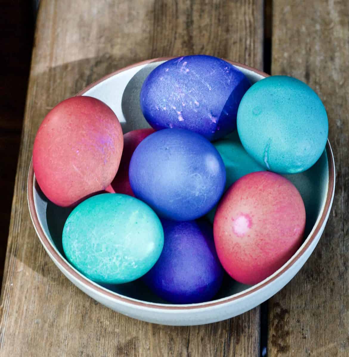 bowl full of pastel easter eggs