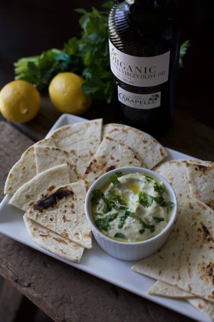 baba ghanoush with grilled flatbread1