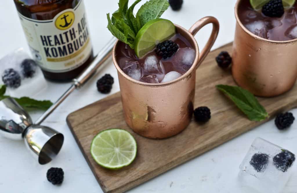 blackberry moscow mule a kombucha cocktail