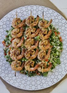 spicy grilled shrimp kebob