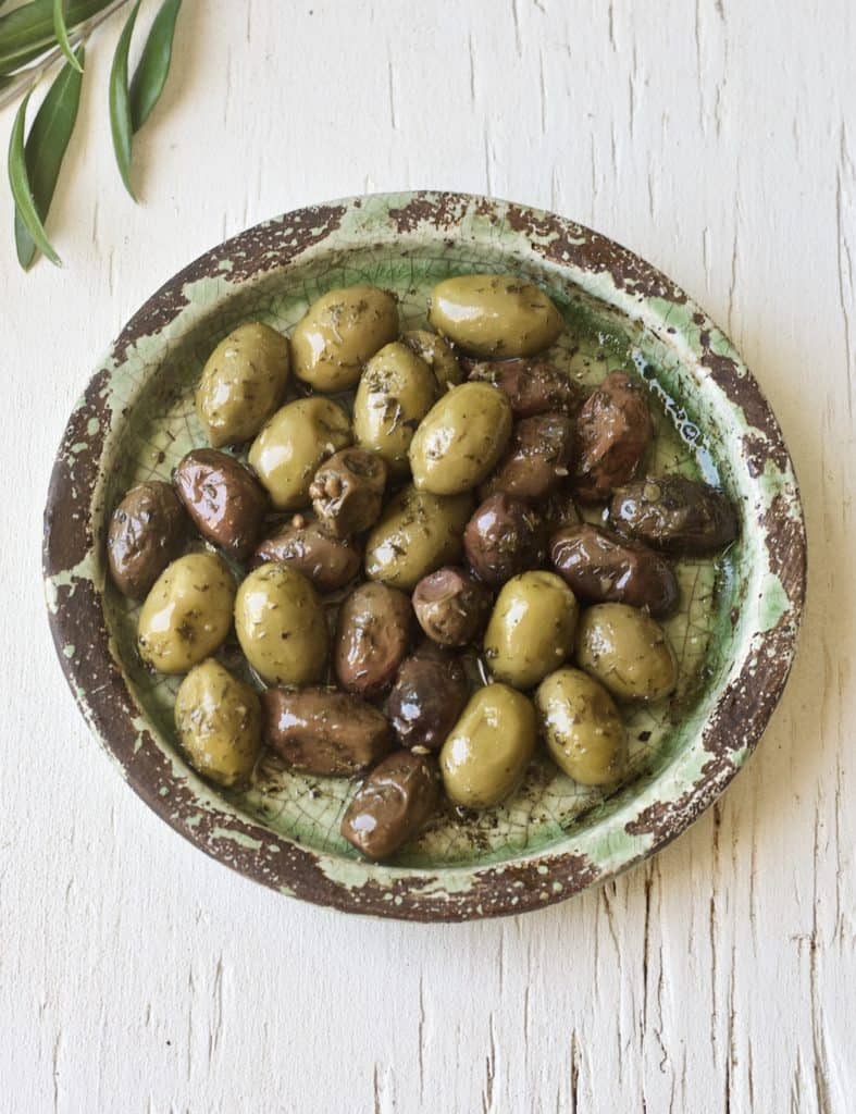 bowl of assorted olives