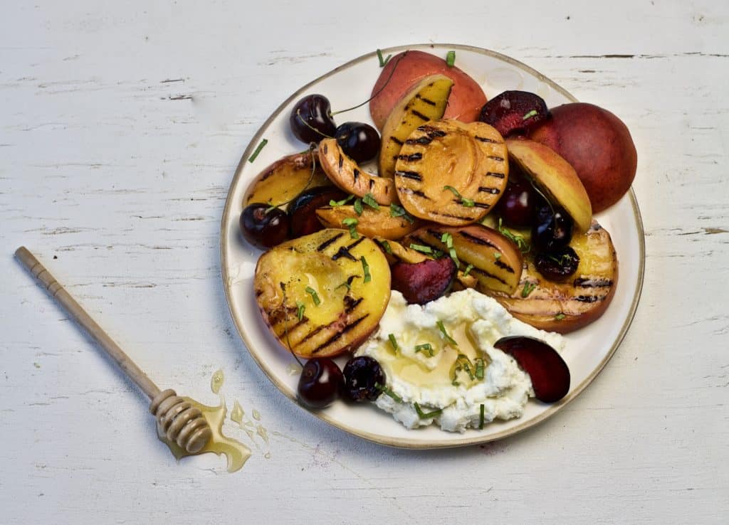 grilled stone fruits with ricotta2