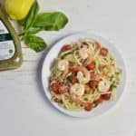 garlic shrimp with lemon basil pasta