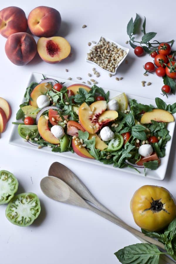 heirloom tomato and peach summer salad1