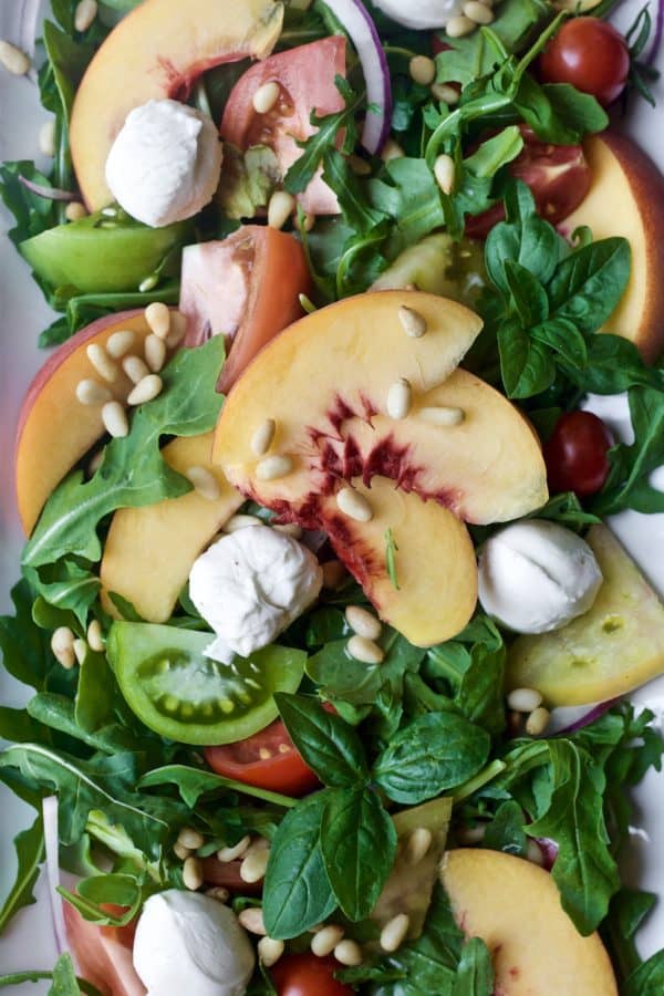 heirloom tomato and peach summer salad4