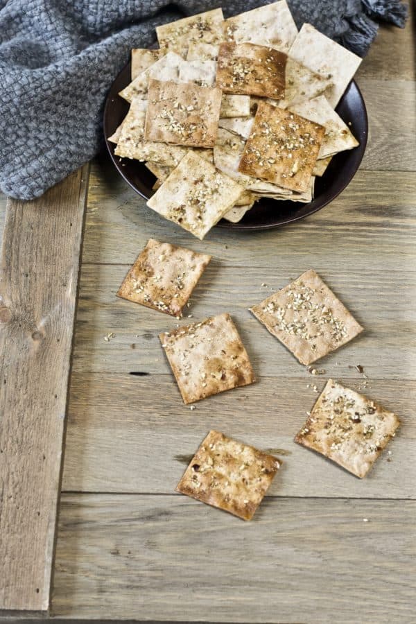 savory lavash crackers - easy to make in minutes at home. The perfect whole grain snack or appetizer