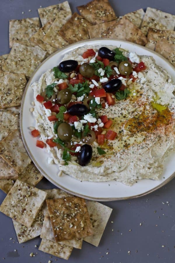 Loaded Mediterranean Hummus | The Domestic Dietitian