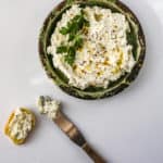 Whipped Feta Cheese Dip - mediterranean diet appetizer that is so simple to make and delicious to eat on pita bread, crackers, or with vegetables