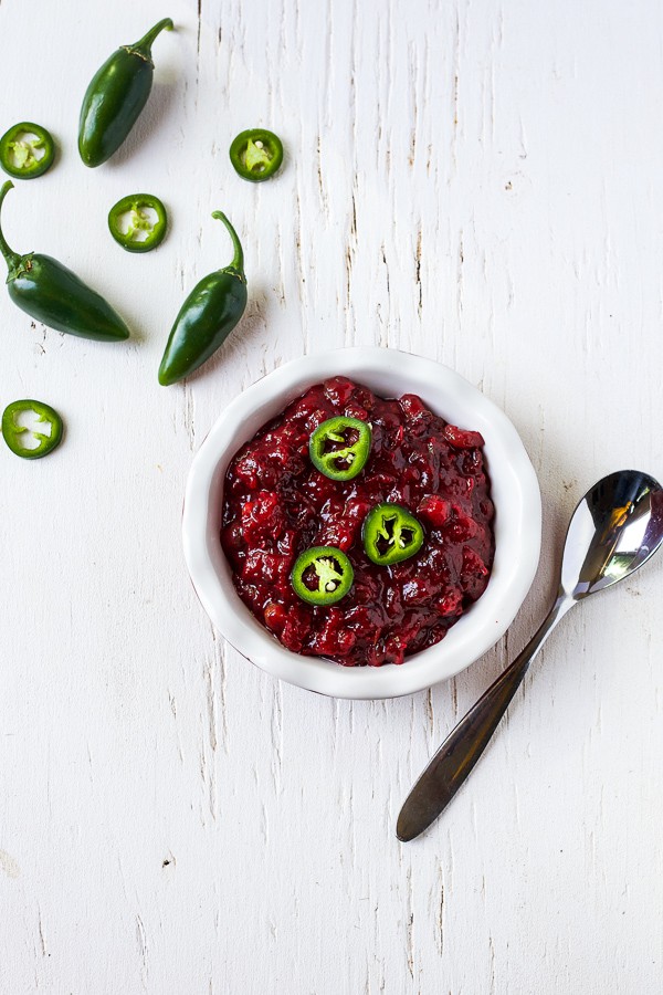 not your mama's cranberry sauce - sweet and spicy jalapeño homemade cranberry sauce recipe, perfect for the holidays