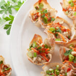 vegetarian wonton bites