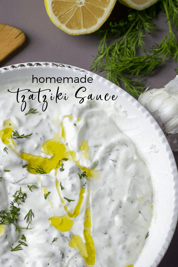 making your own tzatziki sauce at home is easy, budget friendly and made with real ingredients. This mediterranean diet yogurt dip is simple to make. #mediterraneandiet #tzatziki #mediterraneandip #greekyogurtdip #healthydip 