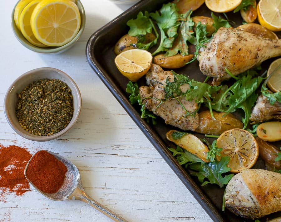 sheet pan chicken za'atar