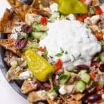 mediterranean nachos with California lavash