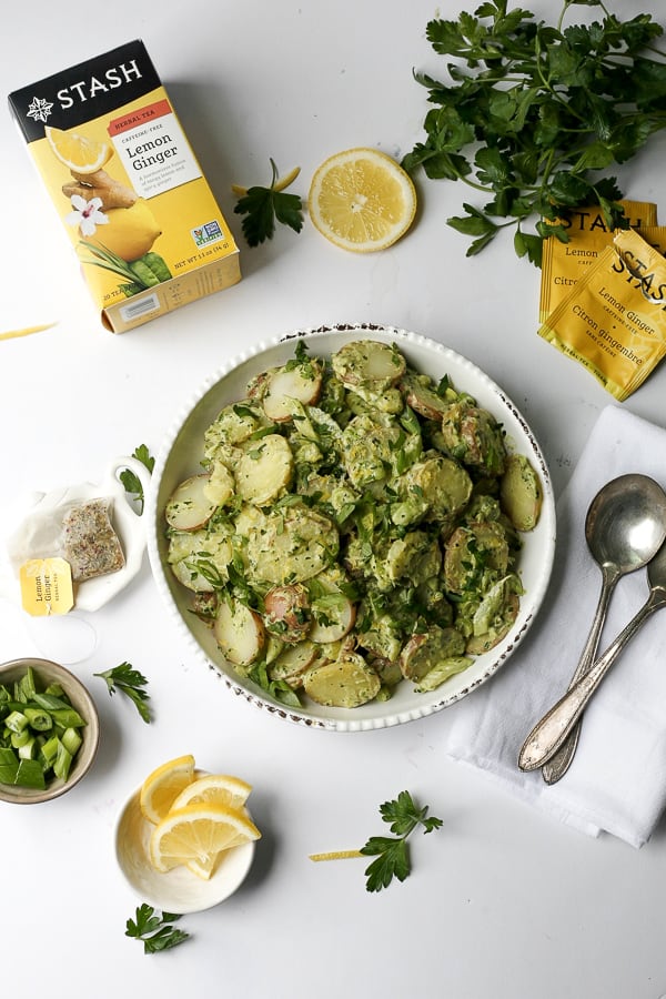 stash tea lemon ginger potato salad recipe