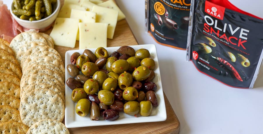 marinated olive snack