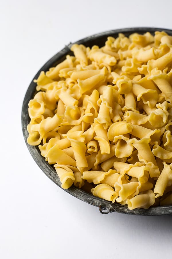 unclose of dried pasta used in mediterranean tuna pasta salad recipe