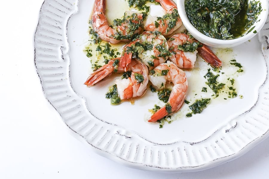 sautéed shrimp with moroccan herb sauce